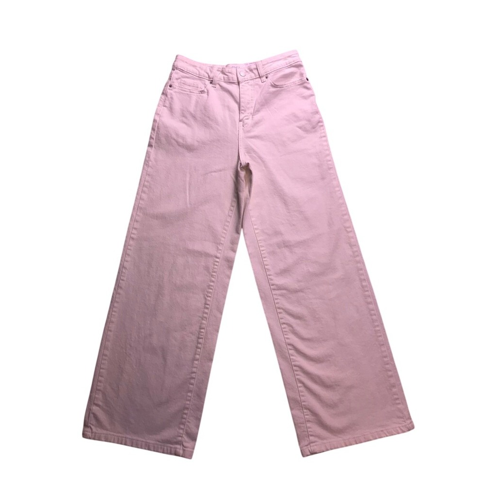Time and Tru Wide Leg Jean Womens 6 White High Rise TT1736016271W Denim